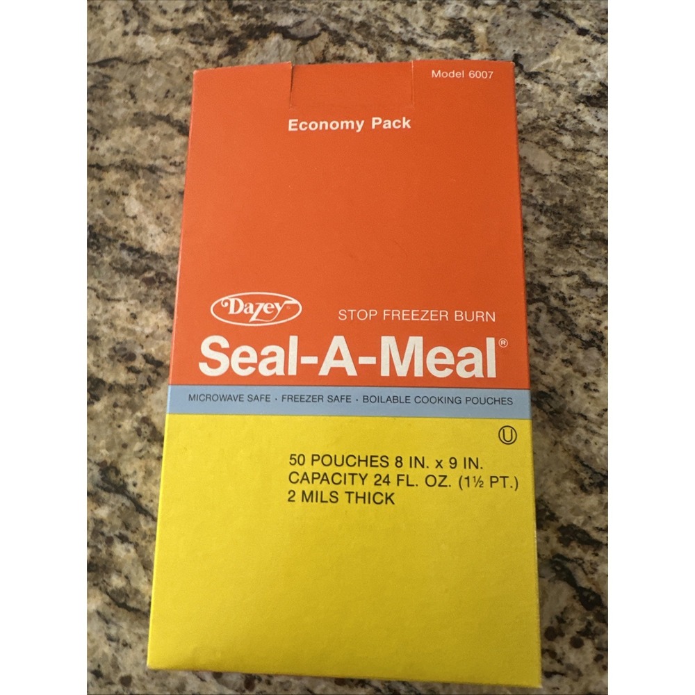 New Dazey Seal A Meal Boilable Cooking 50 Pouches NOS